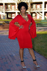 Angelina Dress in Red - Chimes Boutique
 - 1