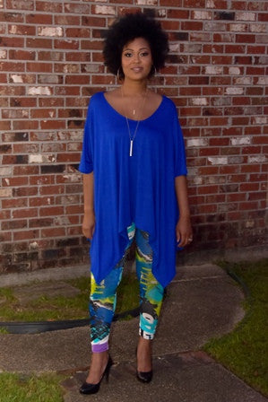 Kitna Blue Printed Leggings - Chimes Boutique
 - 2