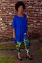 Kitna Blue Printed Leggings - Chimes Boutique
 - 3