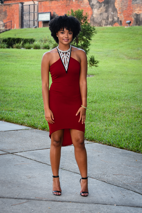 Diamond Dress (Available in Burgundy or Black)