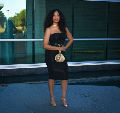 Ladies First Strapless Tube Dress in Black