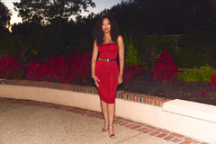 Ladies First Strapless Tube Dress in Wine