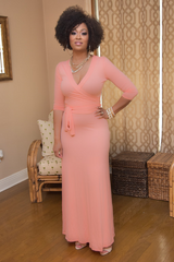 Omarosa in Peach - Chimes Boutique
 - 1