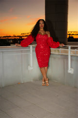 Allure Dress in Red