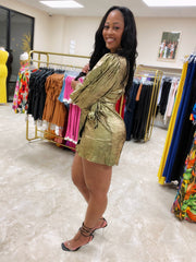 Birthday Girl Dress Gold