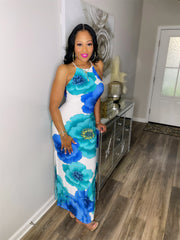 Flowers for the Lady Dress Blue