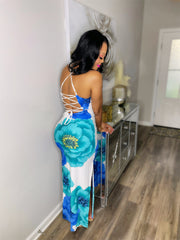 Flowers for the Lady Dress Blue