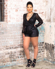 Top of the Line Romper in black